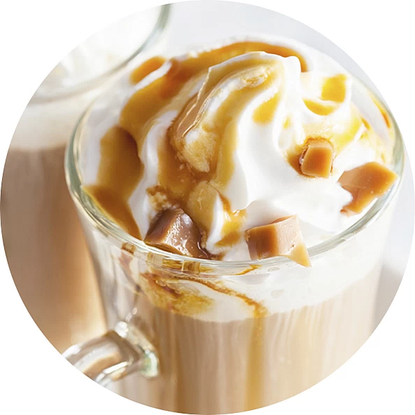 Café con leche y caramelo
